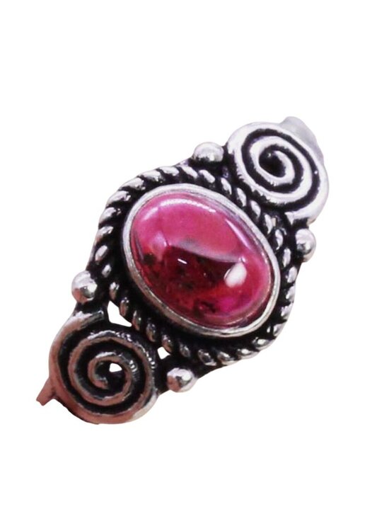 Jewelry - Silver Plated Garnet Ring size 7.5